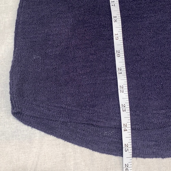 Loft Navy Lightweight Burnout Knit Sweater Top - Picture 8 of 10